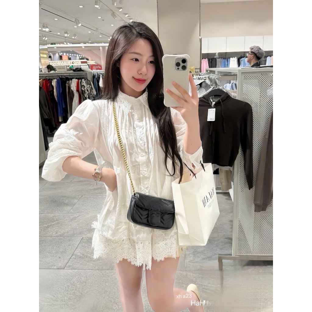 Váy Nữ, Váy Babydoll Nữ, Váy Sơ Mi Babydoll Trắng Ly Ngực Pha Chân Ren Sang Chảnh | BigBuy360 - bigbuy360.vn
