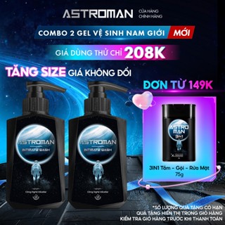 Combo 2 Dung Dịch Vệ Sinh Nam Giới ASTROMAN 120MLx2 Kháng Khuẩn, Dịu Nhẹ Cho Da