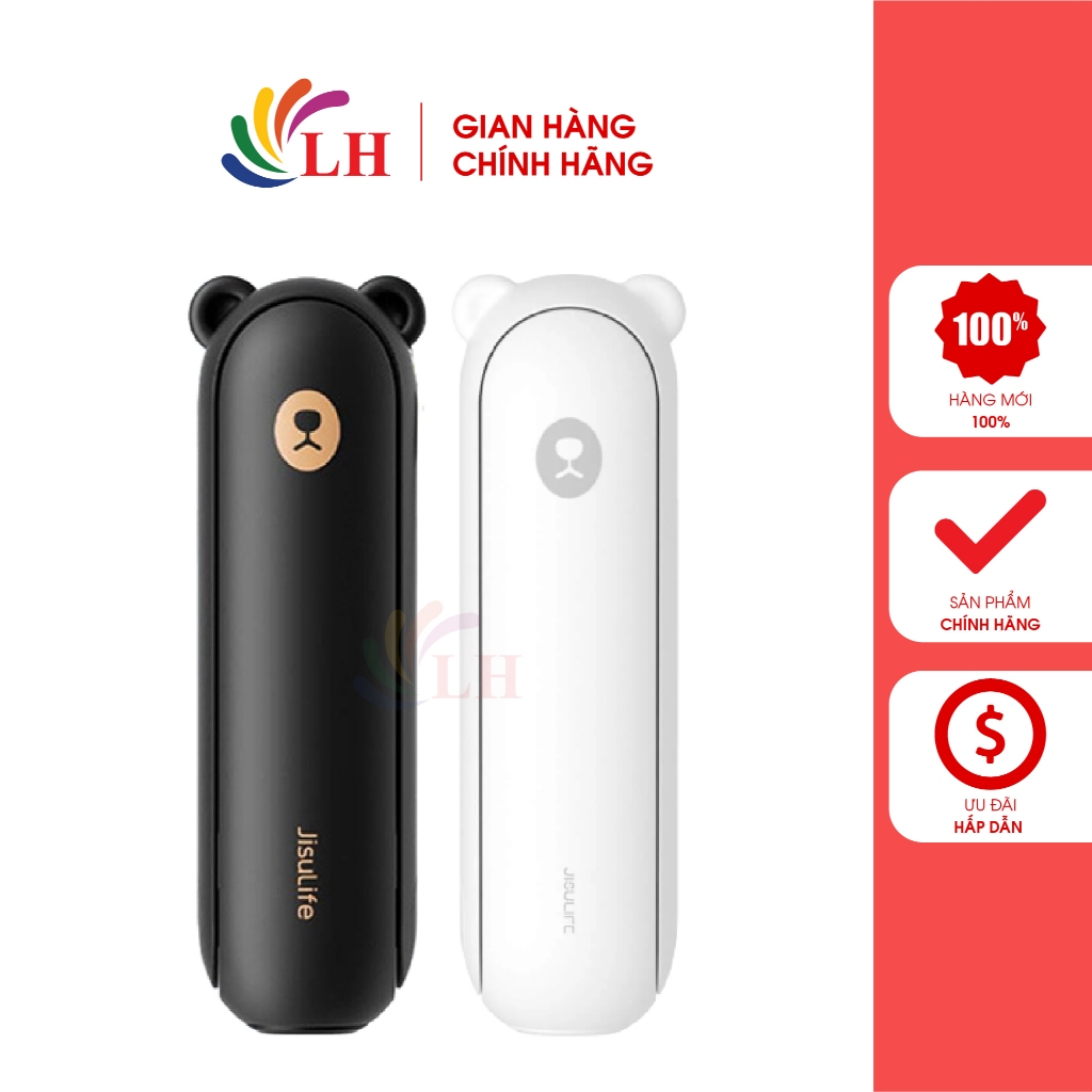 Quạt mini tích điện cầm tay Jisulife 3 in 1 2000mAh Handheld Fan Life8 - Hàng chính hãng