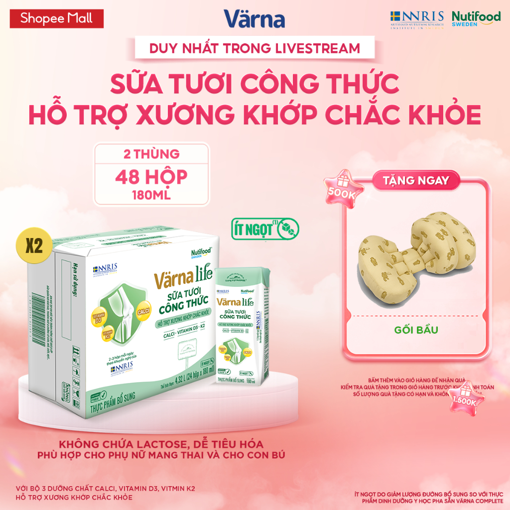 [LIVESTREAM PEWPEW] Combo 2 Thùng 24 hộp Varna Life STCT hỗ trợ xương khớp chắc khỏe (Xanh) ( 48 hộp