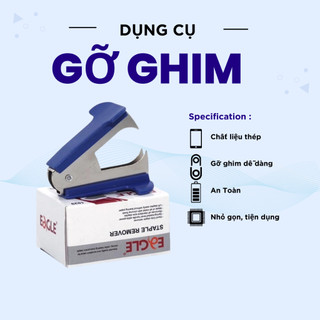 Dụng Cụ Gỡ Kim Bấm Ghim Inox Màu Macaron (5x4cm) Tháo Ghim Giấy Nhanh Gọn Tiện Lợi