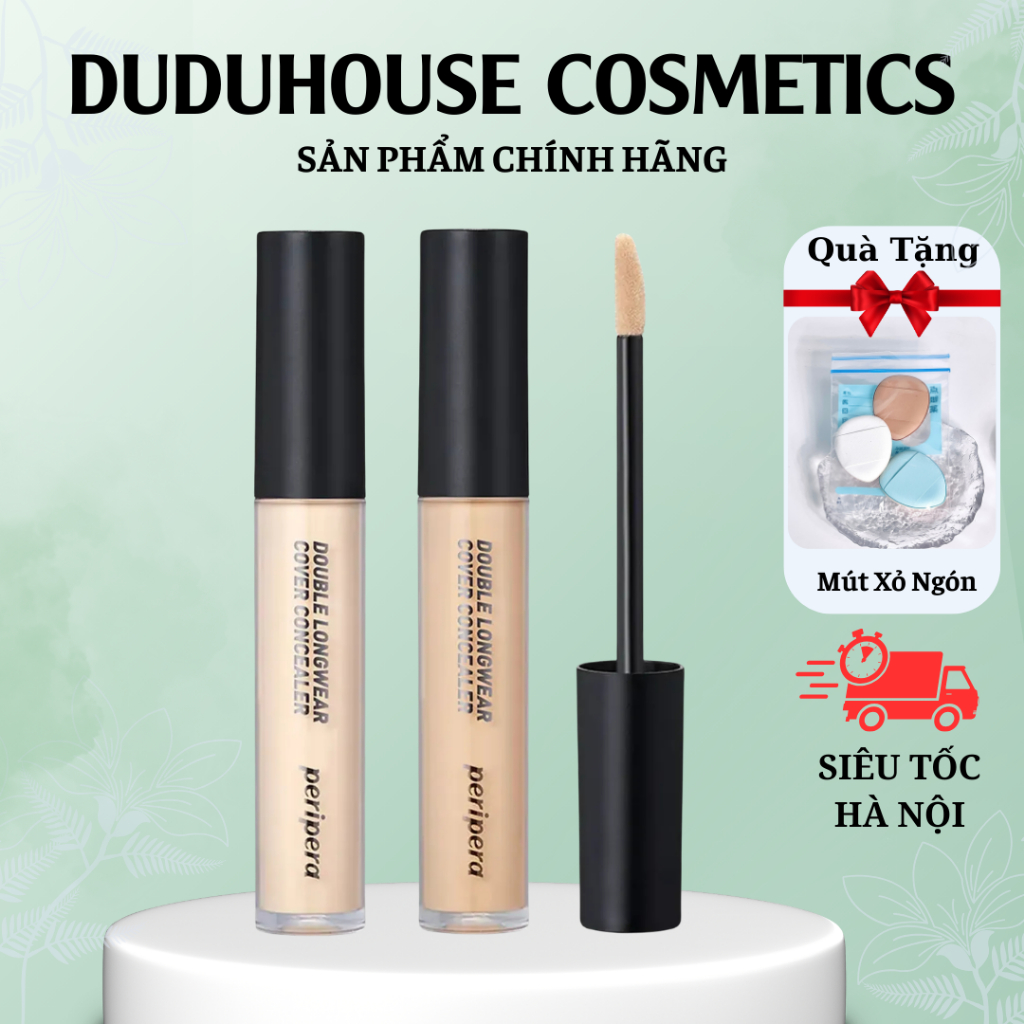 Kem Che Khuyết Điểm Peripera Double Longwear Cover Concealer 5.5g Duduhouse