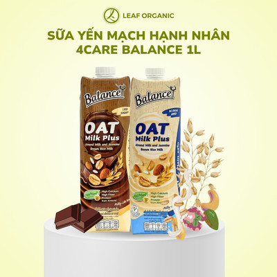 Sữa yến mạch, hạnh nhân Thái Lan Balance vị truyền thống/socola 1L
