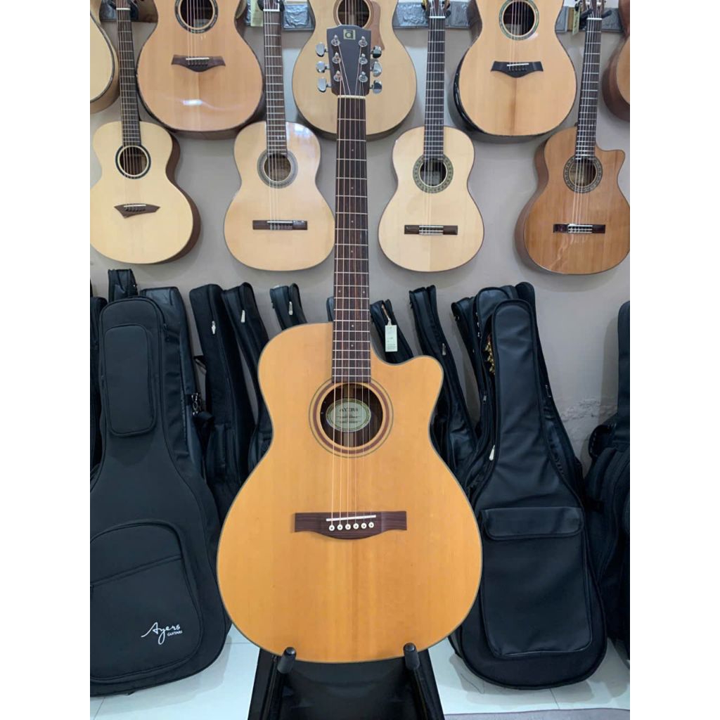 Đàn Guitar Acoustic Ayers Ocsr Full Solid Cao Cấp, Âm Vang Bền Đẹp Bảo Hành Chọn Đời