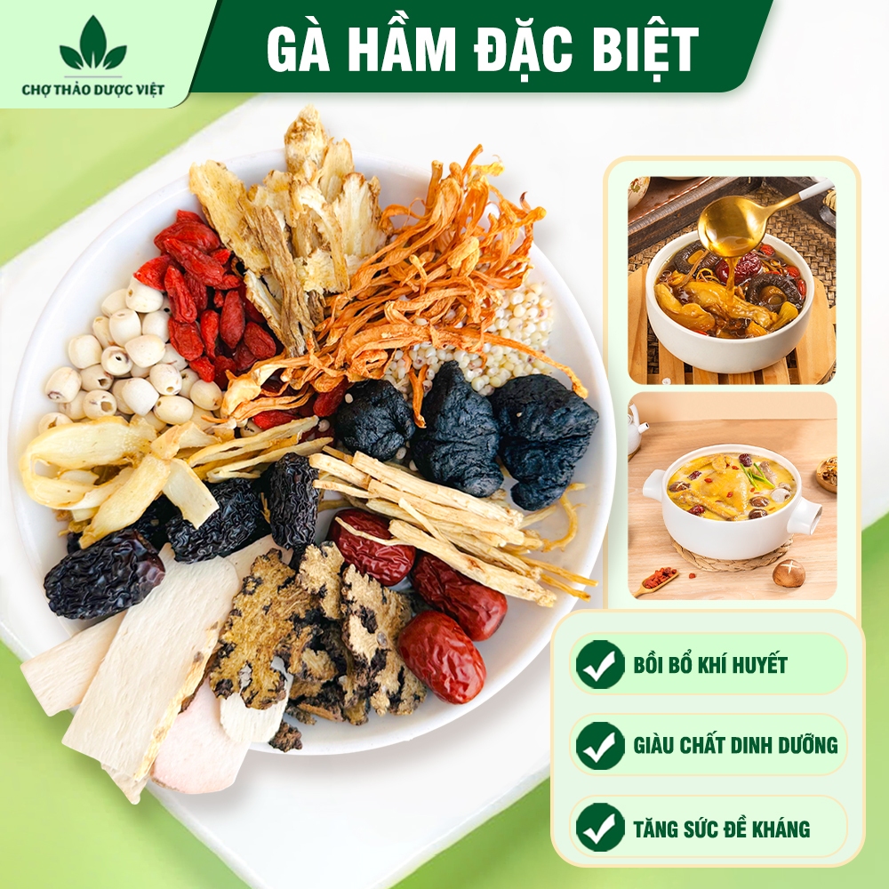 5 Gói hầm gà loại đặc biệt, set 11 vị thảo mộc, nấu lẩu, tiềm gà thơm ngon, bổ dưỡng, tốt cho sức khỏe