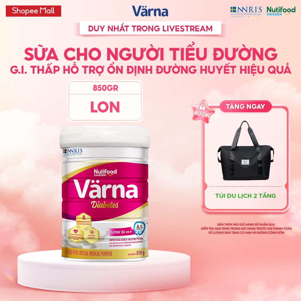 [LIVESTREAM PEWPEW] Thực phẩm dinh dưỡng y học Varna Diabetes - Chỉ số đường huyết thấp nhất  (Lon 8