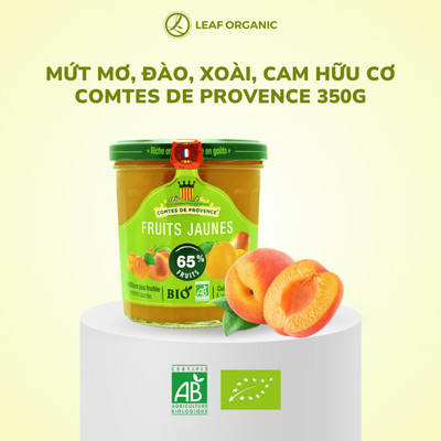 Mứt Mix Vị Mơ, Đào, Xoài, Cam Hữu Cơ Comtes de Provence Hũ 350gr