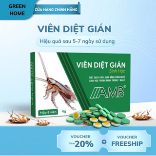 Viên kiểm soát gián sinh học AMB hộp 8 viên, giải pháp loại bỏ gián hiệu quả và an toàn cho gia đình