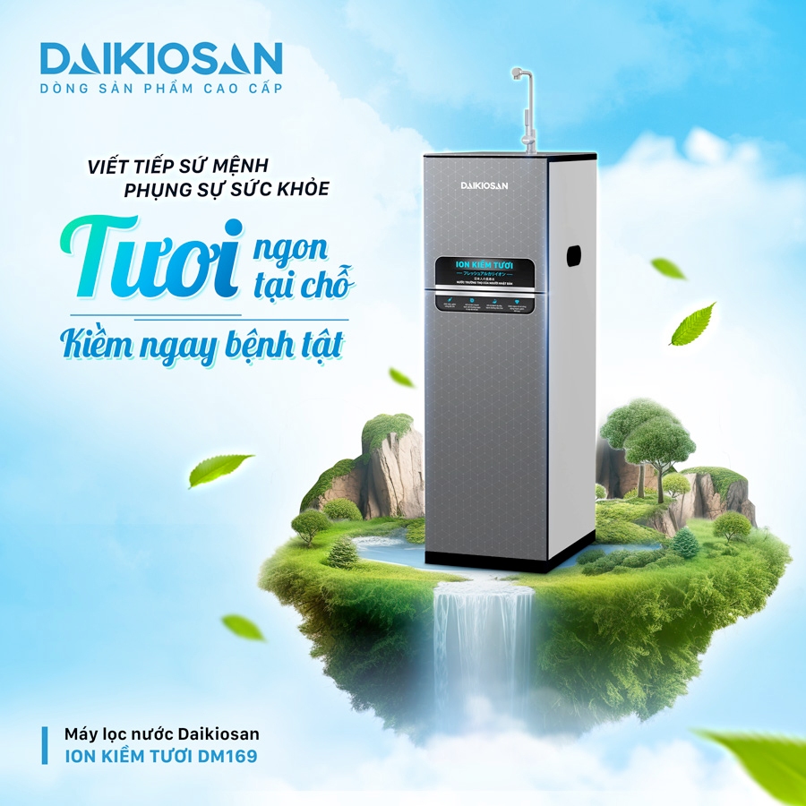 Máy Lọc Nước Ion Kiềm Tươi - Từ Trường Daikiosan DN169 Sự Kết Hợp Của Công Nghệ Bậc Nhất Đảm Bảo Nướ