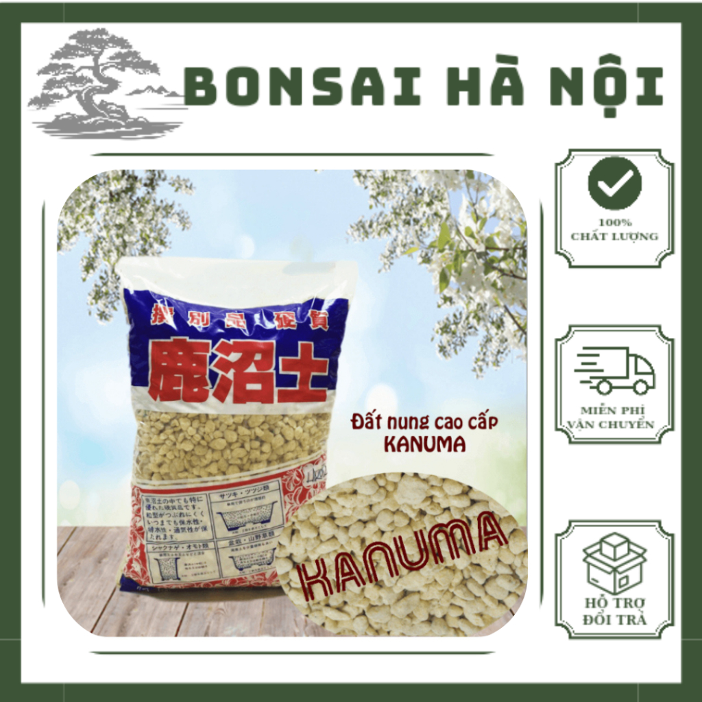 Đất Kanuma cao cấp trồng thuỷ sinh, sen đá, bonsai đỗ quyên (bao 8kg)