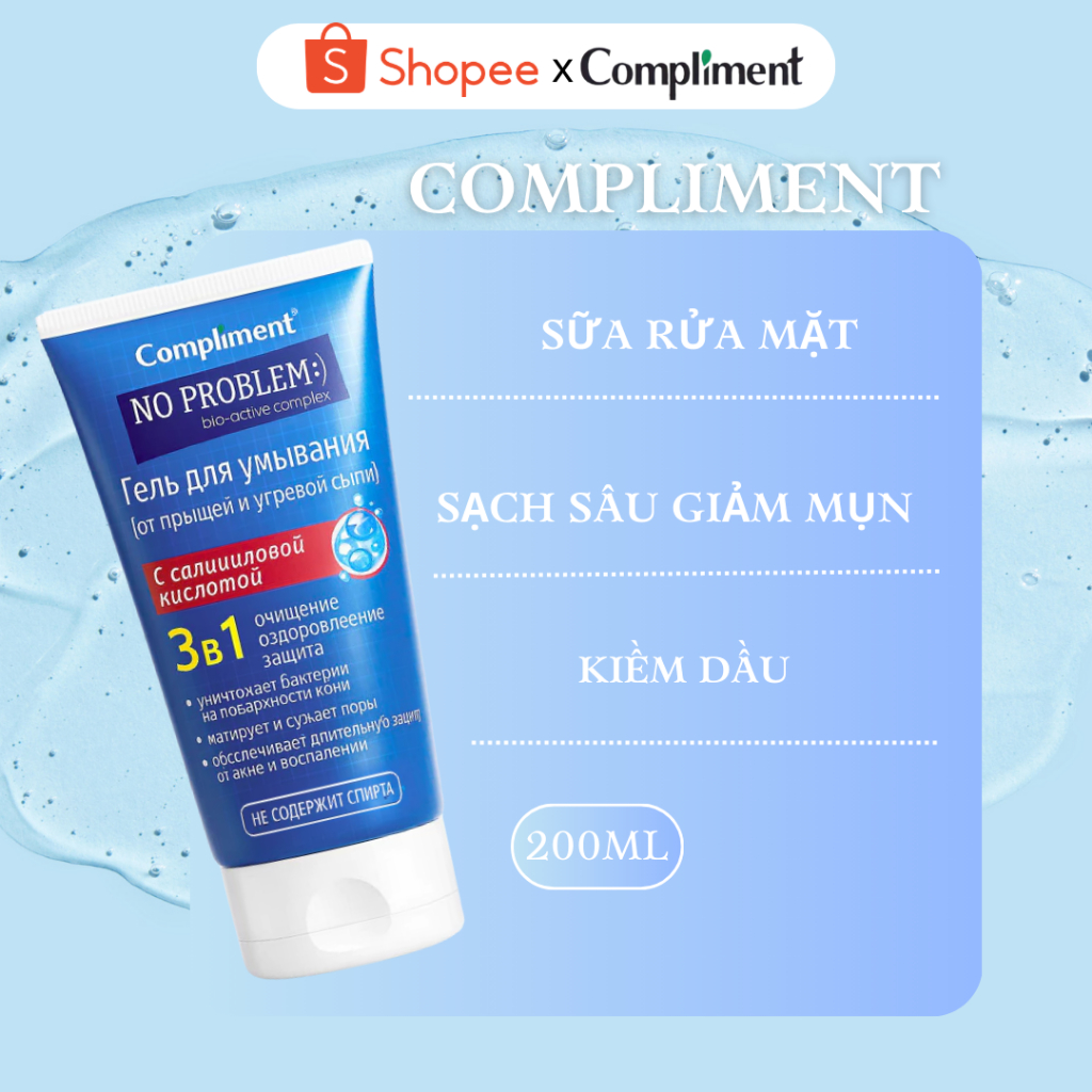 Sữa Rửa Mặt Skin Compliment 200ml, SRM Dịu Nhẹ Cho Mọi Loại Da