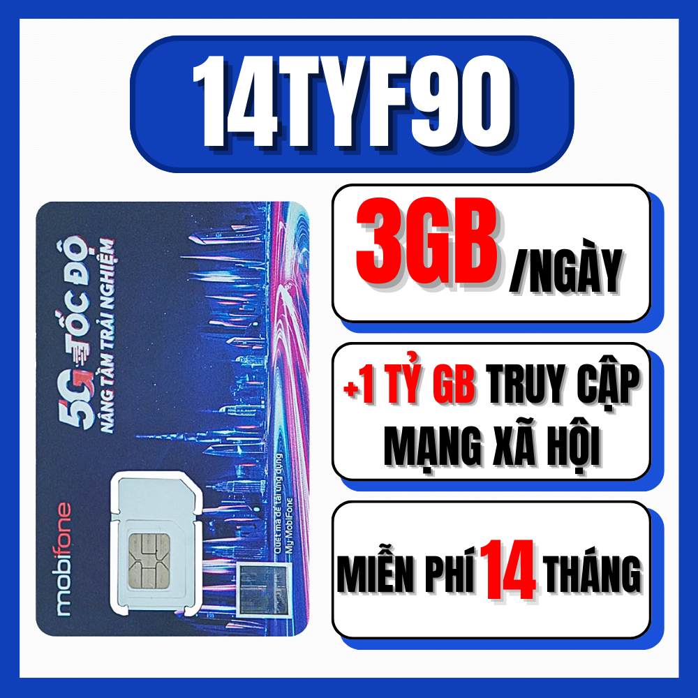 [ DATA KHỦNG ] Sim 5G Mobifone TRỌN GÓI 1 NĂM Miễn Phí Data Vào Mạng 12MDT150 12FD50 12MFY100 MDT250
