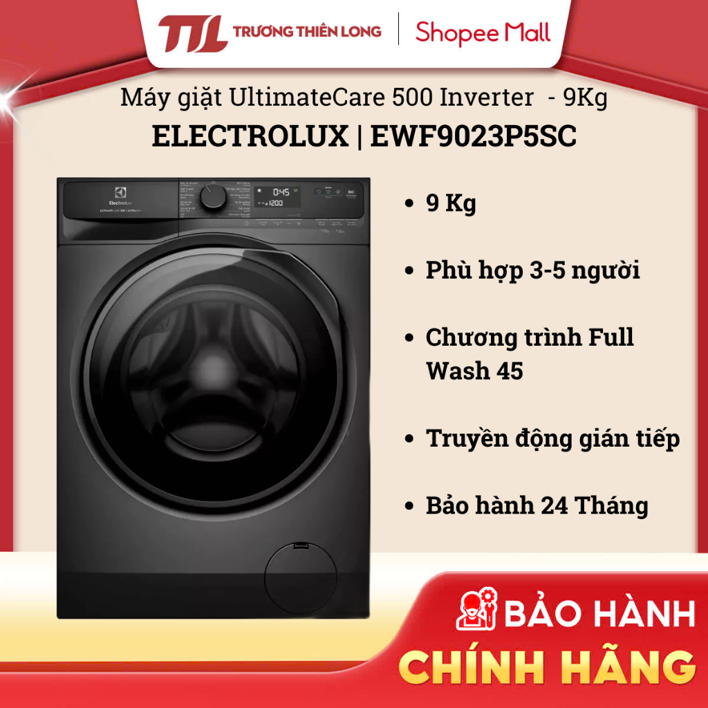 EWF9023P5SC / EWF9023P5WC / EWF9025DQWB - Máy Giặt Lồng Ngang ELECTROLUX Inverter 9 Kg [TOÀN QUỐC]