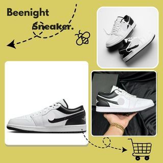 Giày Thể Thao JD Trắng Vạch Đen 𝗚𝗼́𝘁 Đen Đế Dày Dặn JA11