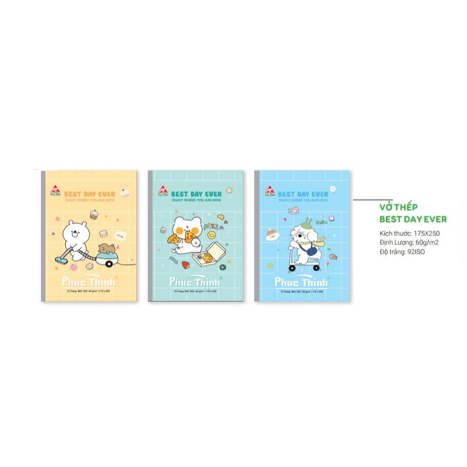 Vở kẻ ngang Phúc Thịnh 72 trang - BESTDAY Vở học sinh cấp 2
