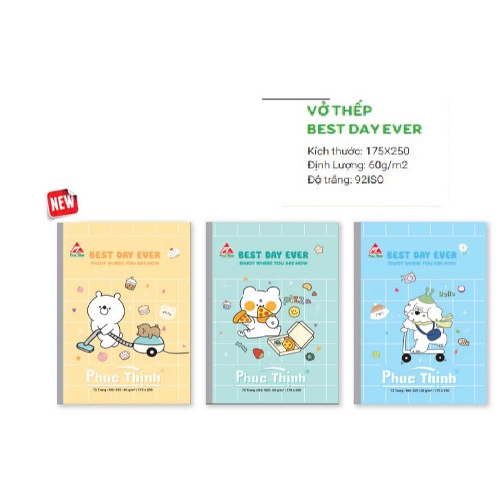 Vở kẻ ngang 72 trang - BESTDAY Vở học sinh cấp 2