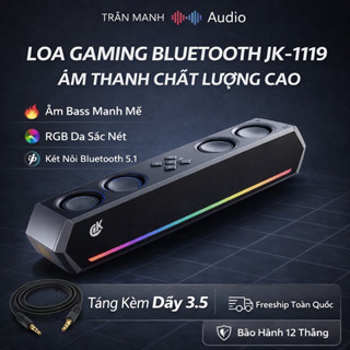 Loa Máy Tính Gaming Soundbar Bluetooth Để Bàn JK-1119 Led RGB 7+1, Bass Mạnh Kèm Dây Sạc Và Jack 3.5