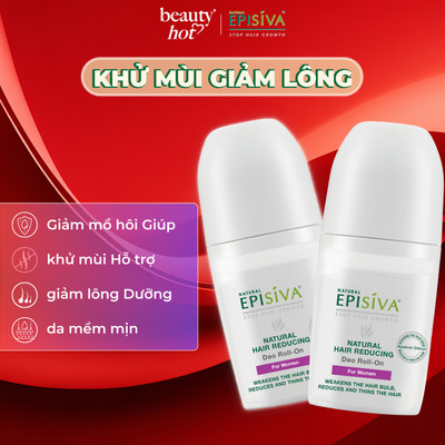 COMBO Lăn Khử Mùi Episiva Chăm Sóc Da Sau Khi Làm Sạch Lông Dành Cho Nữ 50ml