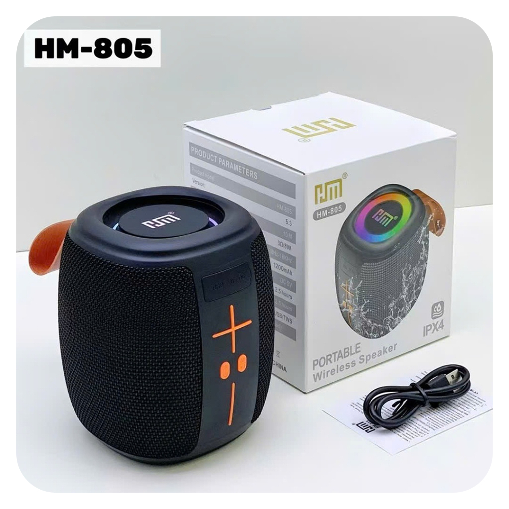 Loa bluetooth không dây HM-805 chống thấm nước, âm thanh chất lượng cao, Bass căng