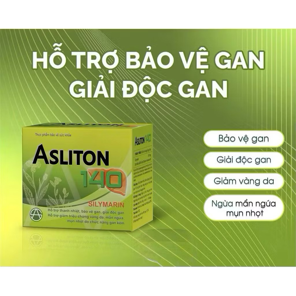Asliton 140 lọ 90v-hỗ trợ thanh nhiệt,giải độc,cải thiện chức năng gan