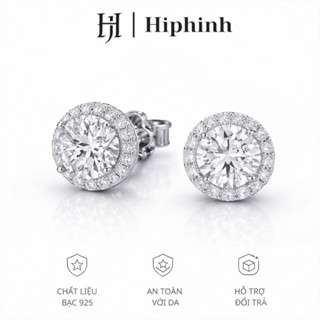 Khuyên tai nụ tròn nam nữ đính đá nhiều size Hiphinh jewelry HJ01