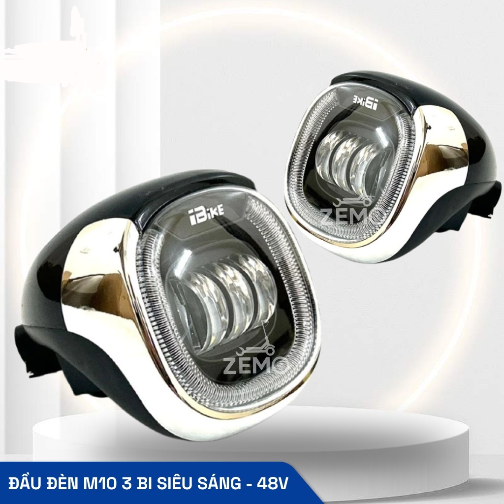 Đầu đèn M10-Speed mới lắp cho xe điện 133,Giant 133s, 33S Plus, M133 mini Plus,Milan, đèn viền 7 màu
