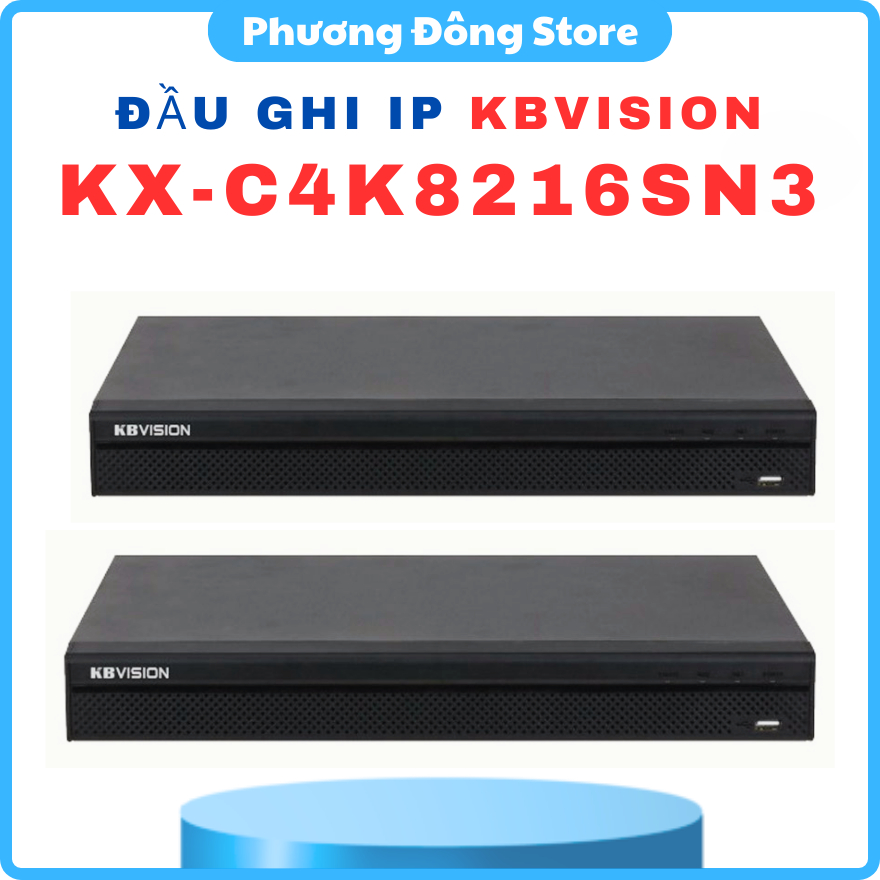 ĐẦU GHI IP 16 KÊNH KBVISION KX-C4K8216SN3 - Chuẩn tương thích ONVIF, Hỗ trợ lên đến camera 12MP, Hỗ 