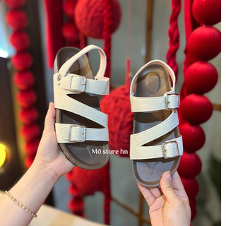 (Mẫu mới 2026) Sandal nữ chất da lộn đế trấu 3cm mềm êm chân