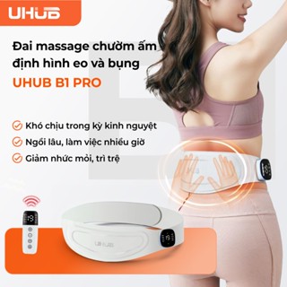[ BẢN NÂNG CẤP 2026 ] Đai Massage Định Hình Eo, Lưng, Bụng UHUB B1 Pro, 8 chế độ 19 mức lực mát xa, thư giãn, chườm nóng