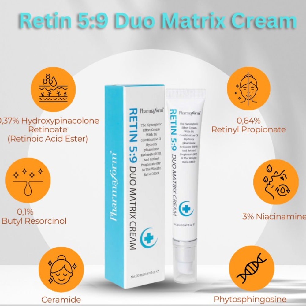 Ảnh 2 của Tinh chất Pharmaform Retinol 1% Enhancer, Retin 5:9 Duo Matrix Cream giúp chống lão hóa, tái tạo da