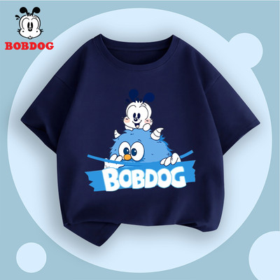 Áo thun bé trai BOBDOG áo cộc tay cổ tròn chất cotton mỏng mát in hình cute cho bé mặc chơi hè