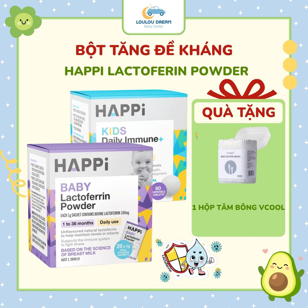 Bột dinh dưỡng Happi Baby/Kids Lactoferrin cho bé