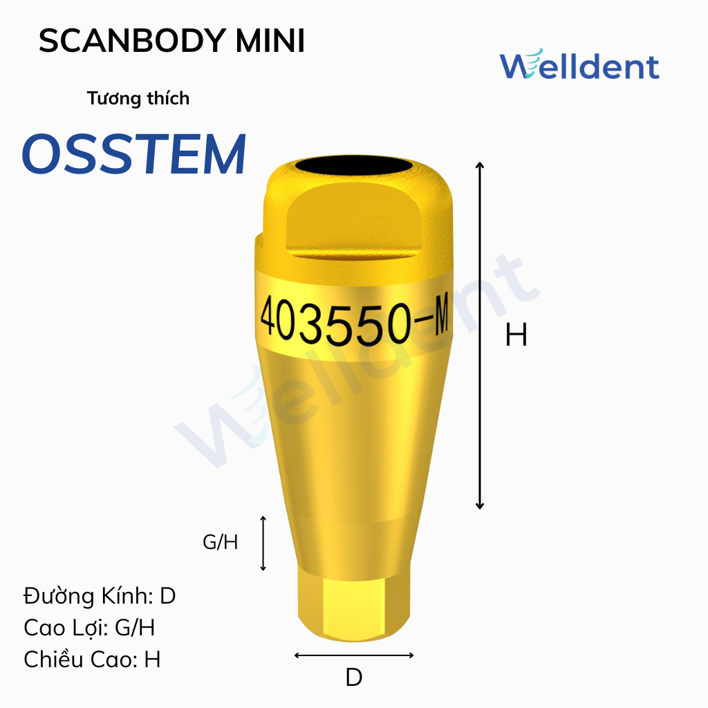 Scanbody Mini  – Tương thích với Osstem, Neobiotech ,  Hiossen, Megagen ST mini implant