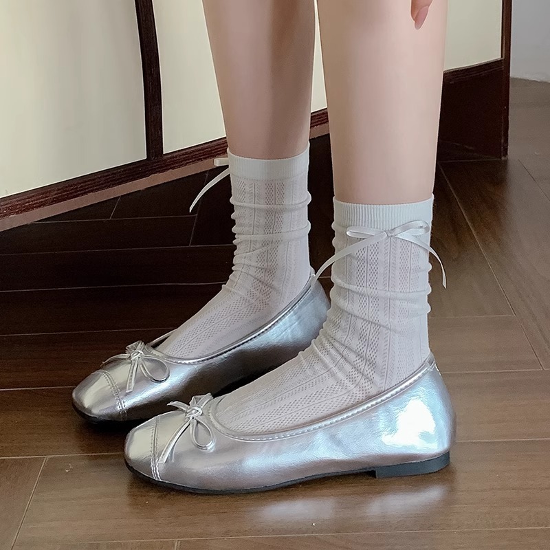 Set Tất vớ đính nơ chất liệu cotton ren mỏng thoáng khí phong cách Lolita dành cho nữ A1104 | BigBuy360 - bigbuy360.vn
