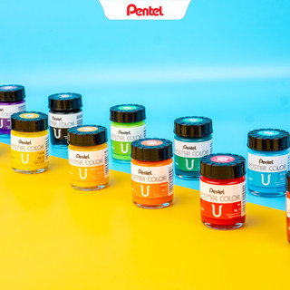 [Màu lẻ] Màu poster Pentel WPU 30ml - màu vẽ Pentel chính hãng, vẽ trên đa chất liệu
