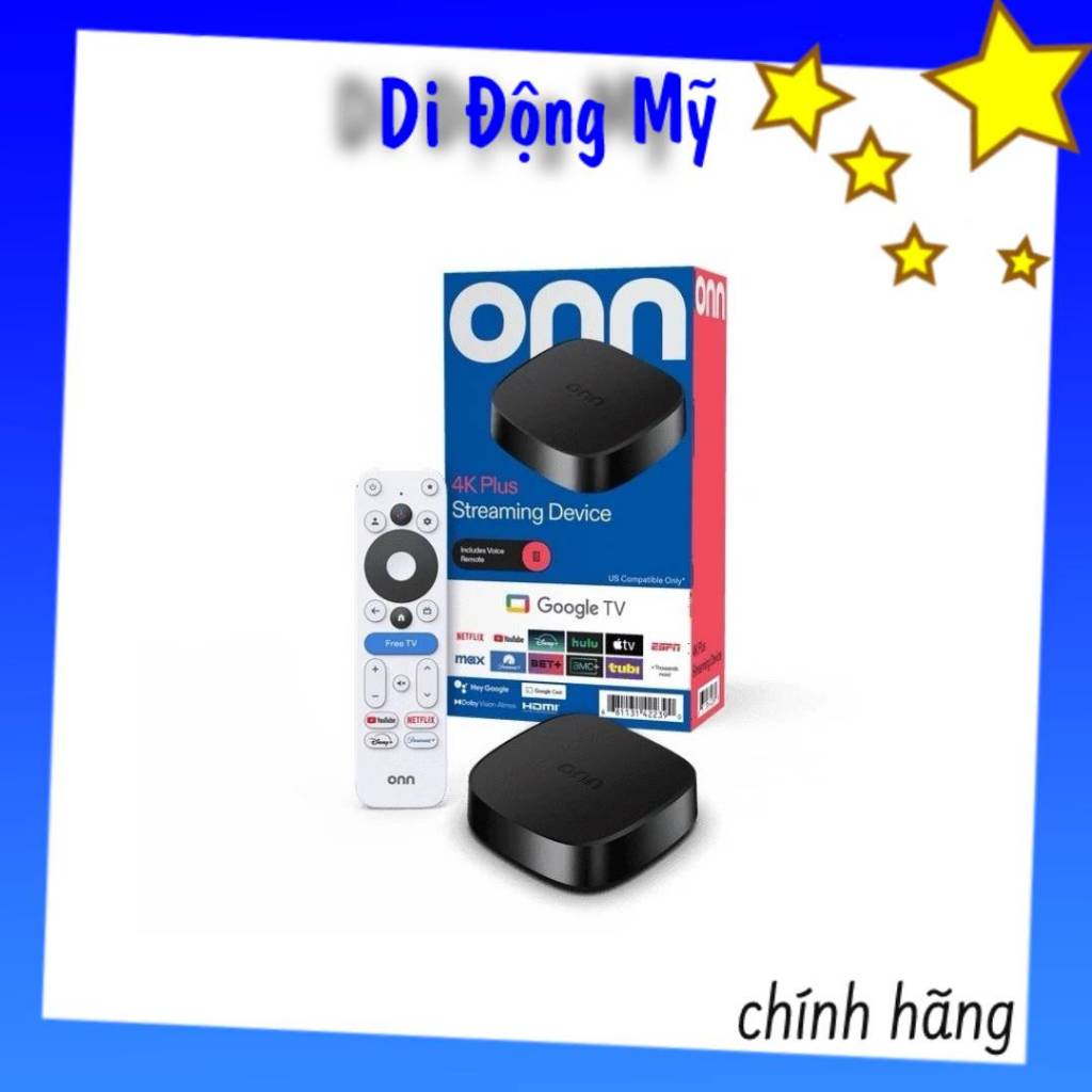 ONN Box Google 4K Plus - Onn TV Box 4k+ hỗ trợ 4k siêu mượt, ra lệnh giọng nói tiếng Việt