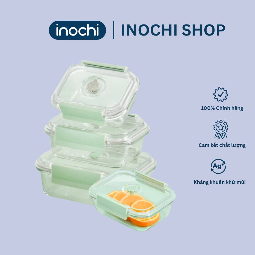 [MỚI VỀ] Hộp thuỷ tinh Nikko Valve INOCHI siêu xinh, chiu nhiệt tổt, nhiều dung tích tiện dụng