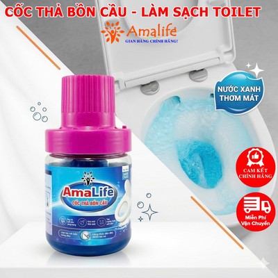 Cốc Thả Bồn Cầu Dạng Sáp 180g Diệt Khuẩn Thơm Mát Cốc Tẩy Vệ Sinh Toilet Chống Ố Nhiều Lượt Xả Chính Hãng Amalife