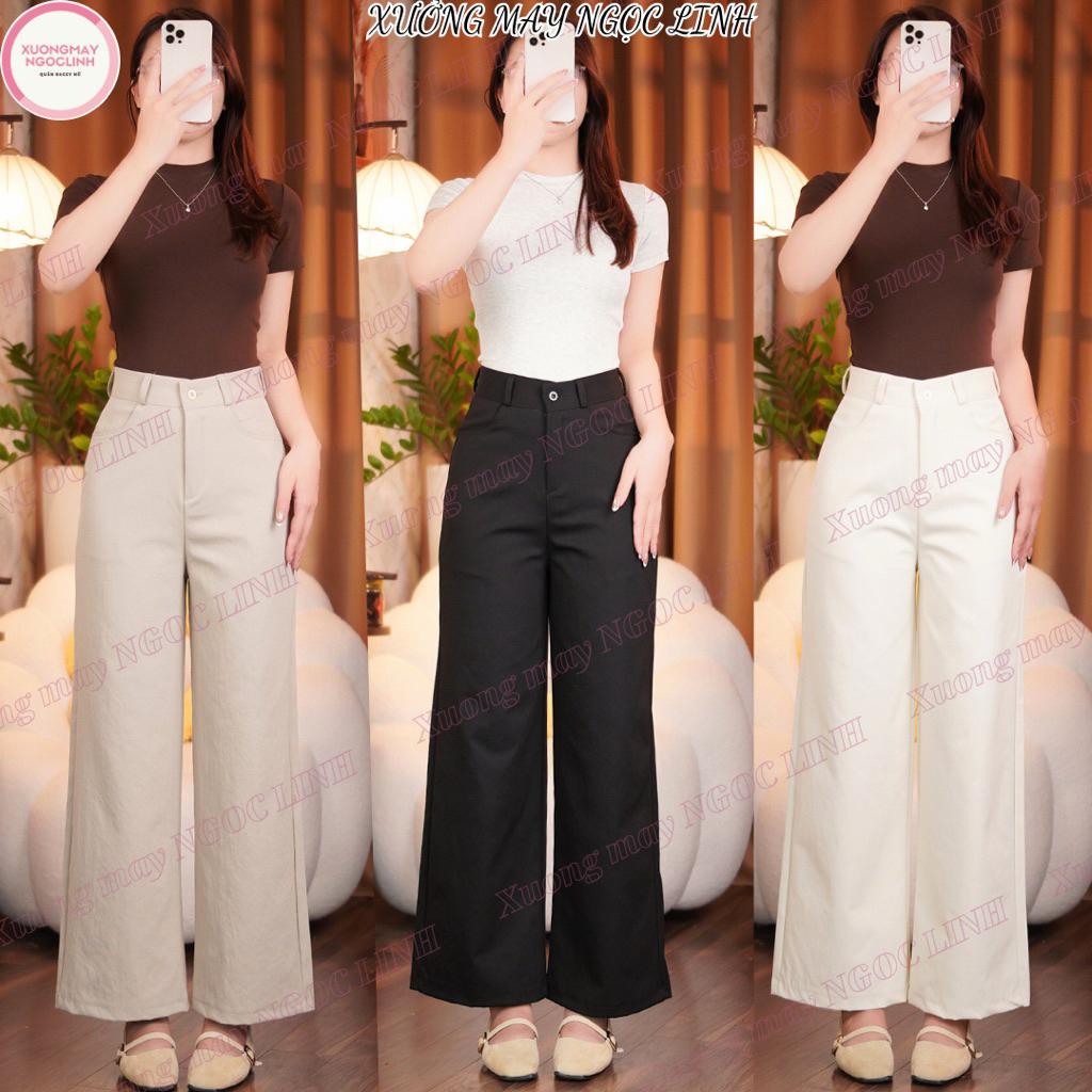 Quần Kaki Nhật Cạp Phẳng Ống Suông  Rộng Lưng Cao Cạp Cao Siêu Hot_255 | BigBuy360 - bigbuy360.vn