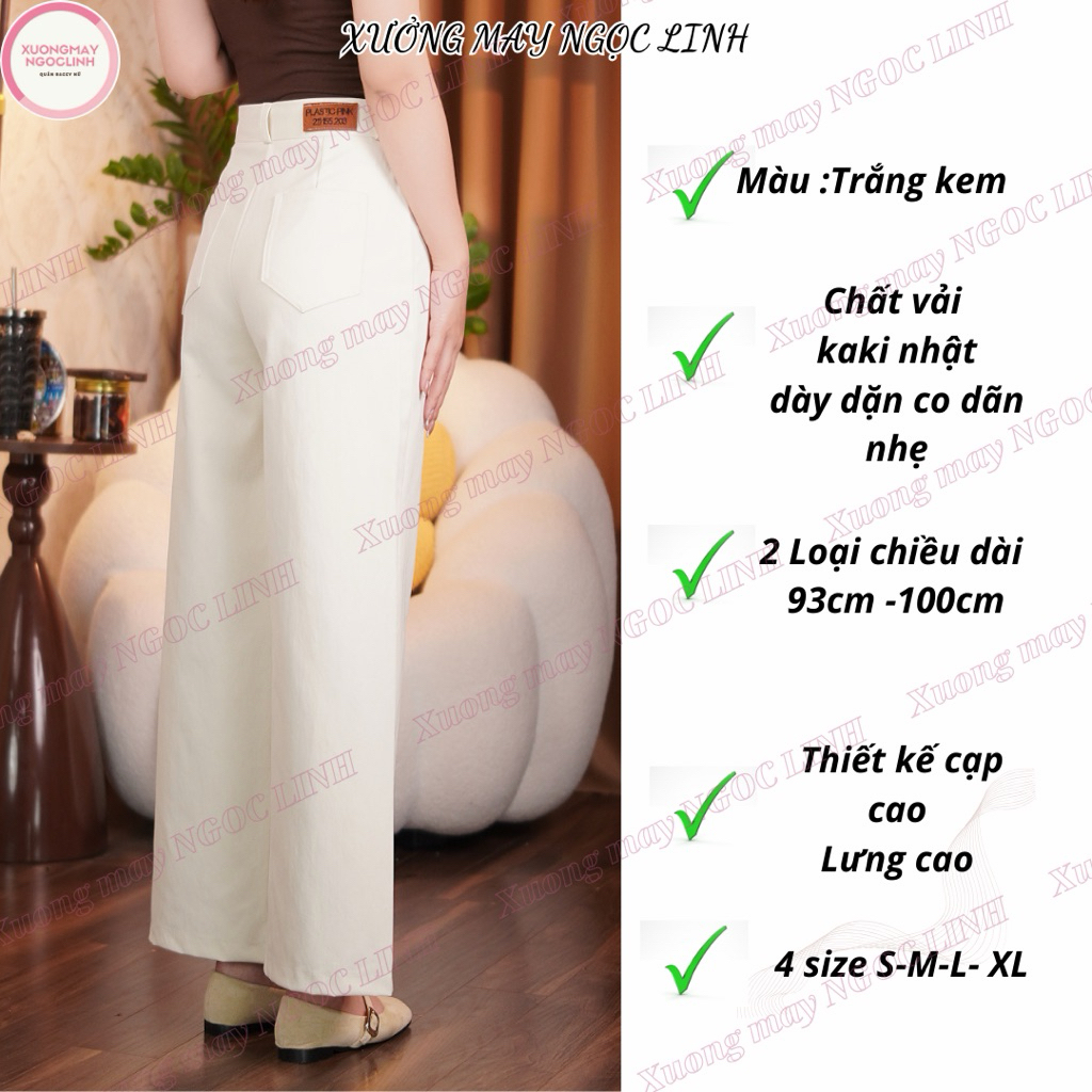 Quần Kaki Nhật Cạp Phẳng Ống Suông  Rộng Lưng Cao Cạp Cao Siêu Hot_255 | BigBuy360 - bigbuy360.vn