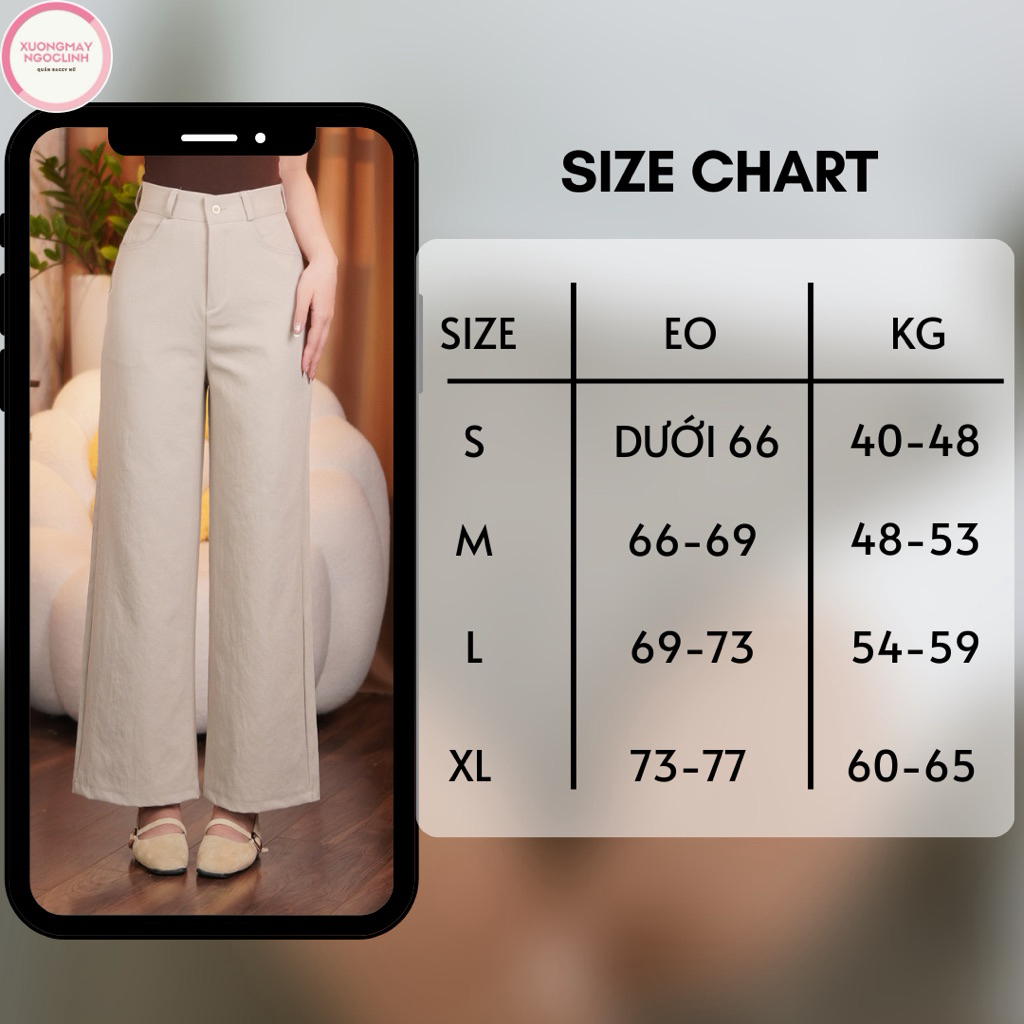 Quần Kaki Nhật Cạp Phẳng Ống Suông  Rộng Lưng Cao Cạp Cao Siêu Hot_255 | BigBuy360 - bigbuy360.vn