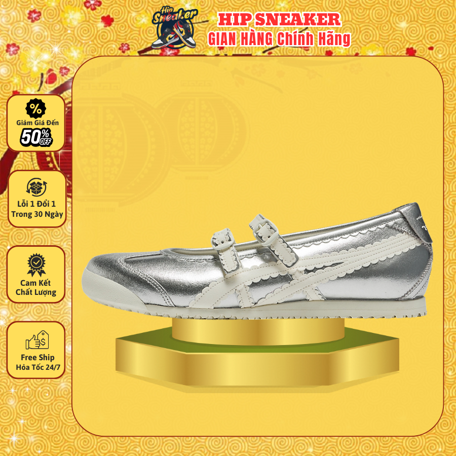 Giày Onitsuka Tiger Mexico 66 Ballet TGRS Metallic Silver cao cấp, Onitsuka Tiger best fullbox.