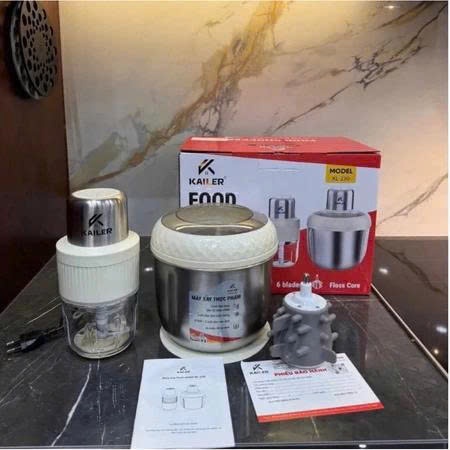 Máy Xay Đa Năng 2 cối KAILER KL-230 công suất 300W, xay nhuyễn mịn, kèm dụng cụ đánh bông ruốc