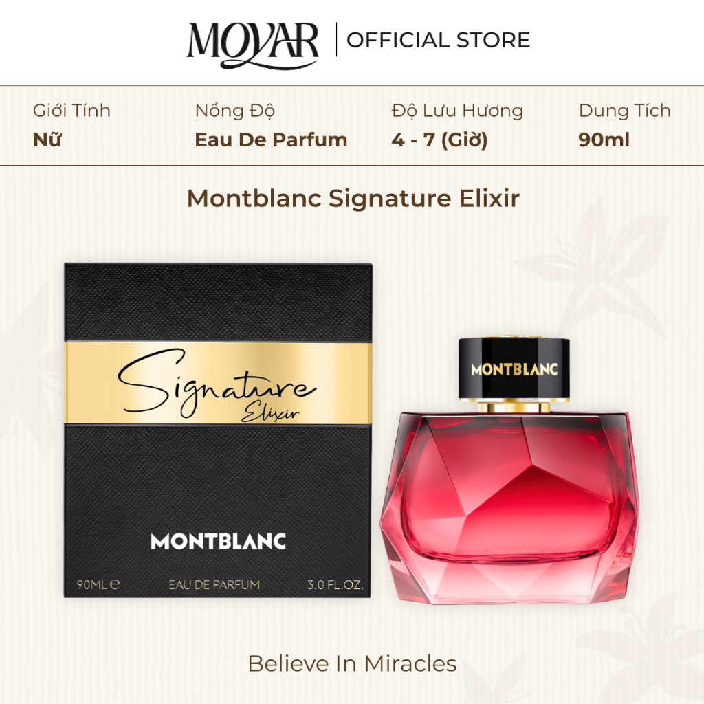 Nước Hoa Montblanc Signature Elixir | Nước Hoa Nữ Fullsize | Moyar Perfume