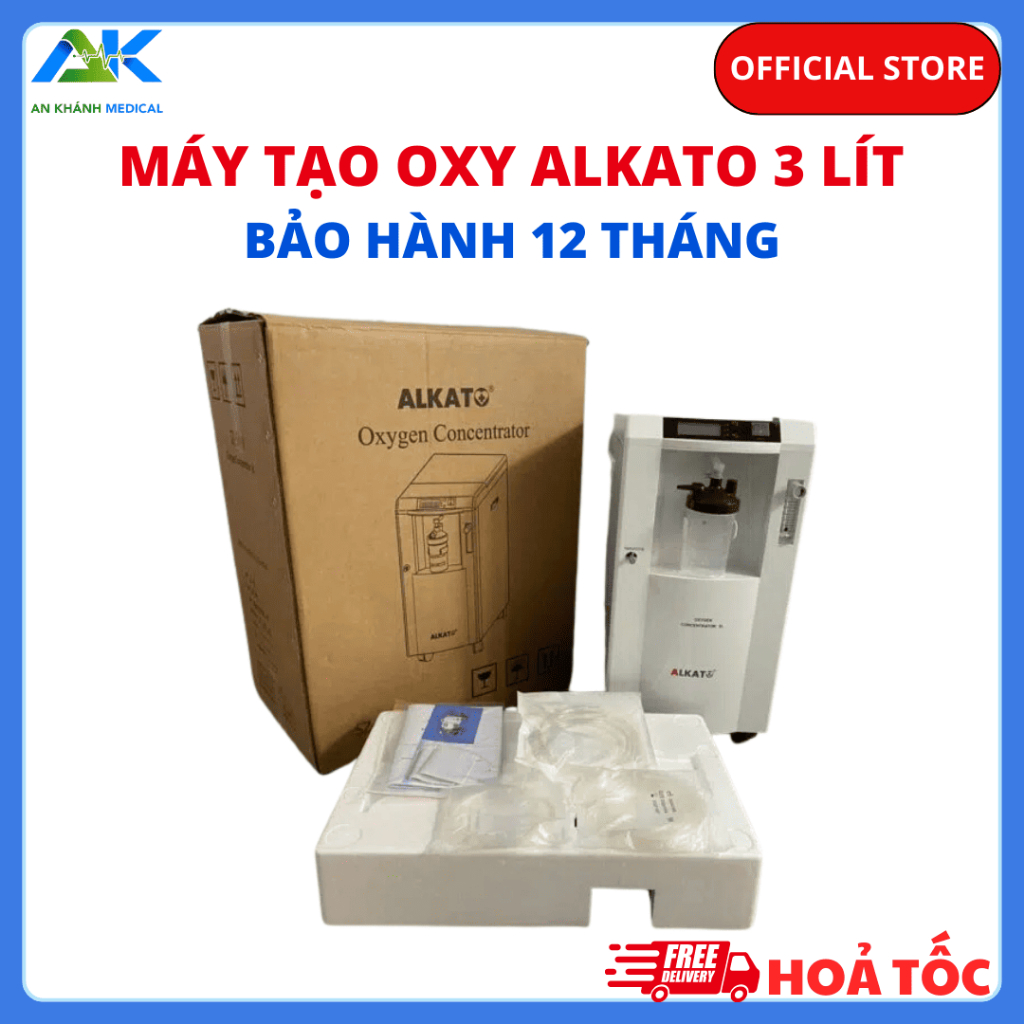 Máy tạo oxy hiệu ALKATO ,model:SZ-5AW Loại 3L - Bảo hành 12 tháng