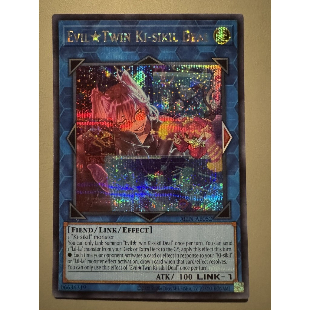 AE Secret Rare [ Dưa Hấu Yugioh ] Lá bài thẻ Evil Twin Ki-sikil Deal - Tặng bọc nhựa LINK