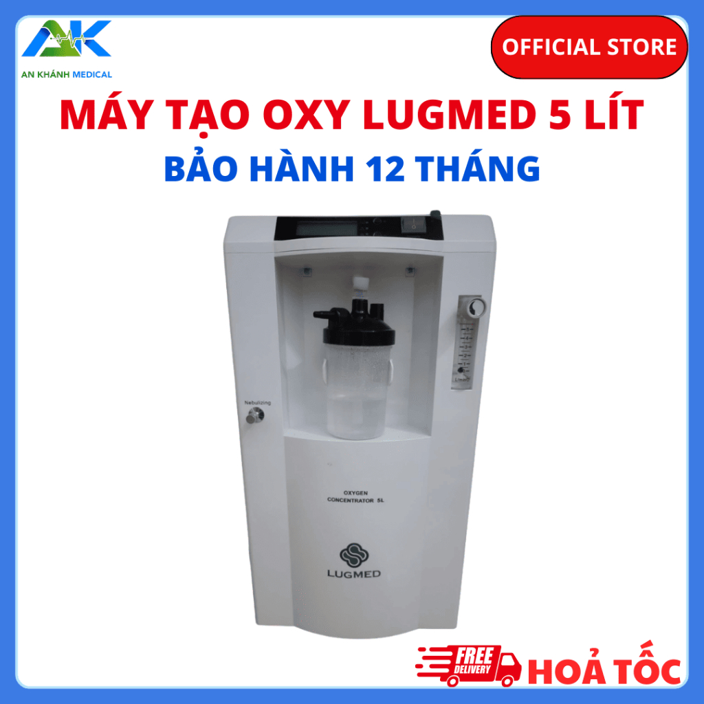 Máy tạo oxy hiệu Lugmed ,model:SZ-5AW,Loại 5L - Bảo hành 12 tháng