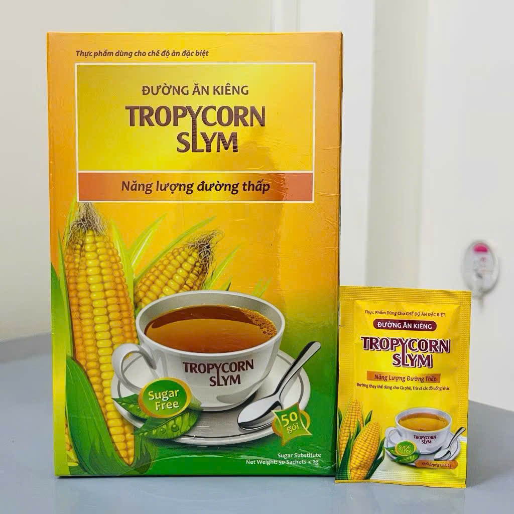 Đường bắp ăn kiêng Tropycorn Slym không chưa đường không gây tăng đường huyết, dùng được cho người t