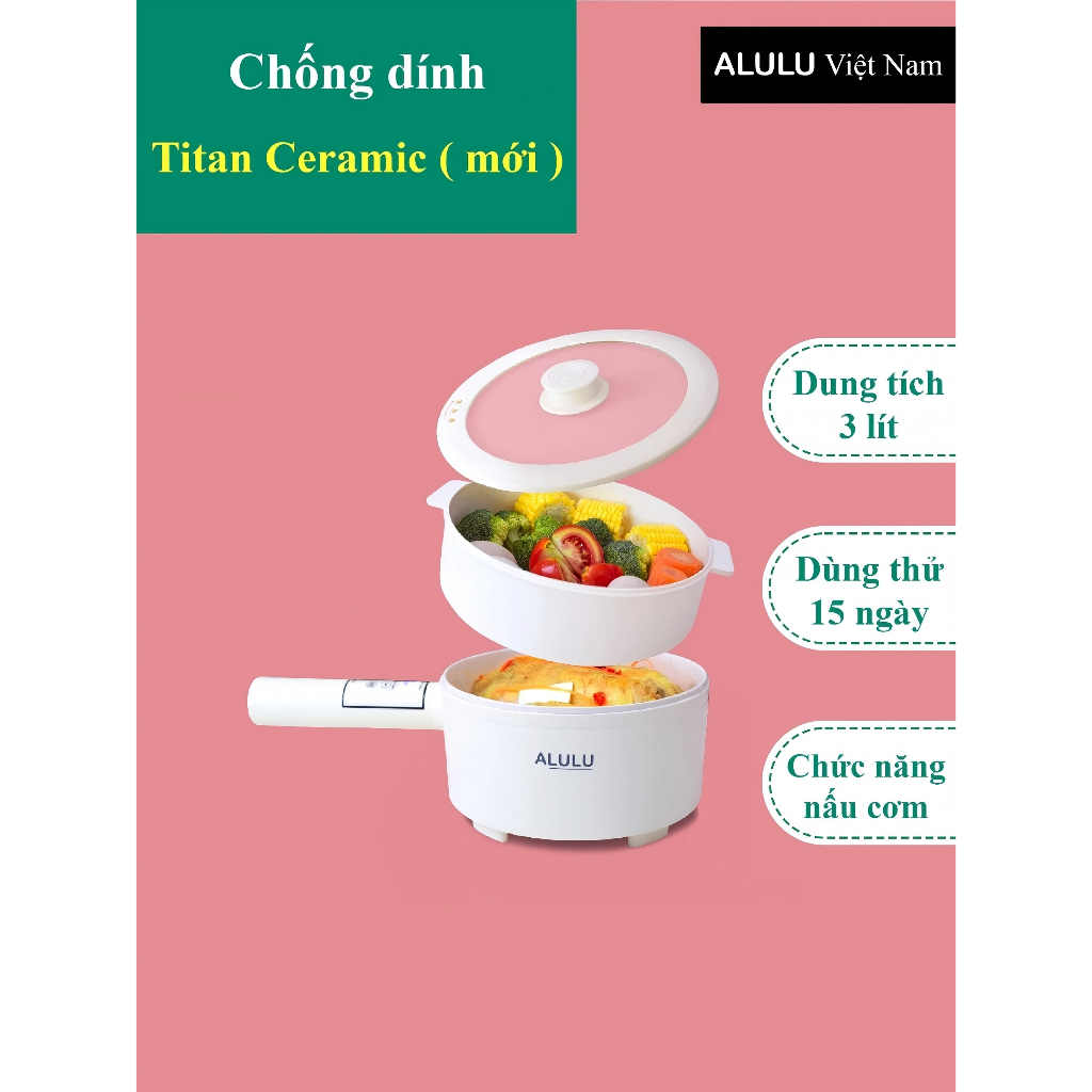 Nồi điện đa năng, Dung tích 2L - 3L ( kèm xửng hấp ), Bảo hành 12 tháng