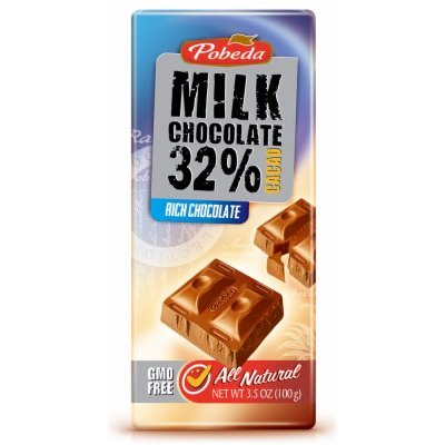 SOCOLA SỮA POBEDA MILK CHOCOLATE 32% CACAO – 80G